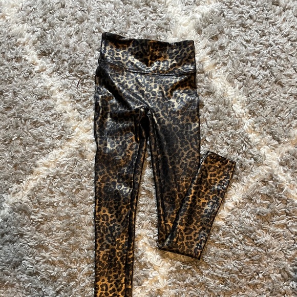 SPANX Faux Leather Leopard Leggings - Picture 2 of 5